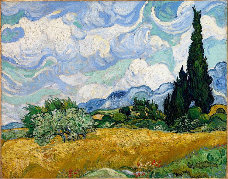 Vincent Van Gogh Wheat Field with Cypresses china oil painting image